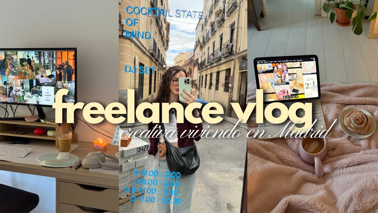 una semana en mi vida siendo freelance creativa ✨ | rutina, trabajo y vida en Madrid