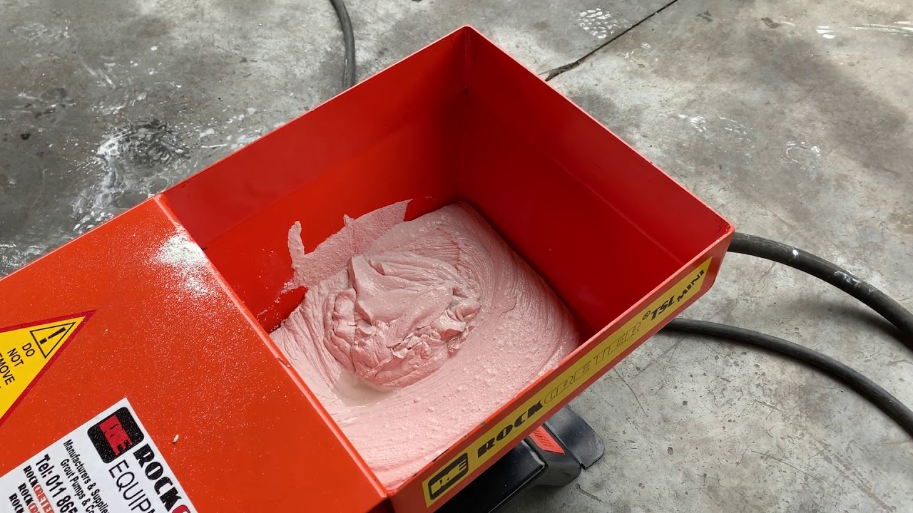 Rockcreter TSL mini plaster pump.