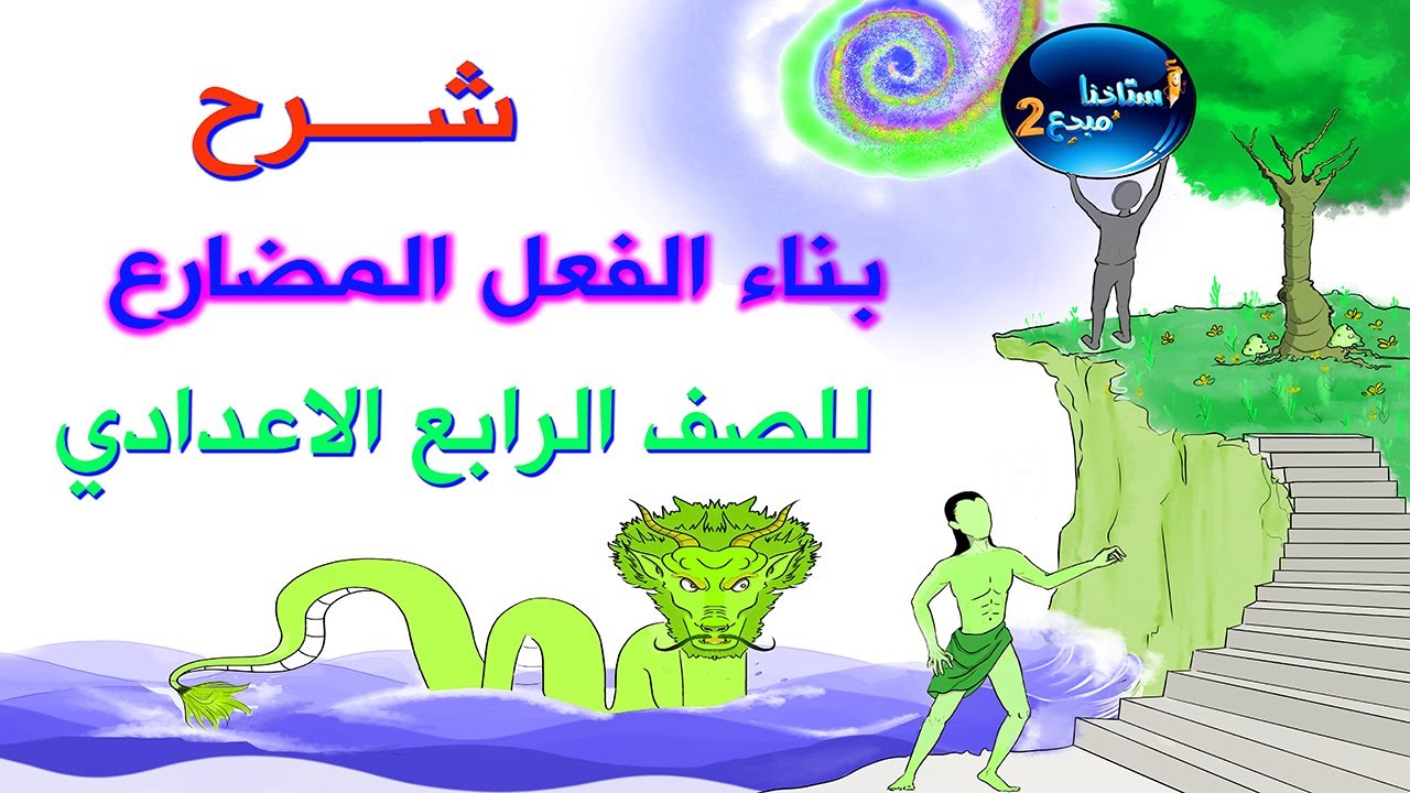 شرح بناء الفعل المضارع للصف الرابع الاعدادي الكورس الاول