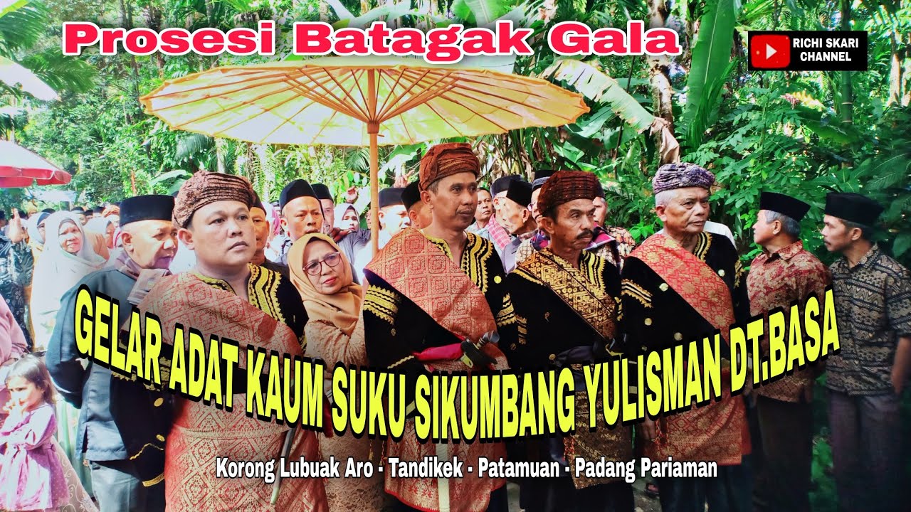 Pengangkatan Gelar Tokoh Adat Kaum Suku Sikumbang di Tandikek Patamuan Padang Pariaman - Sumbar