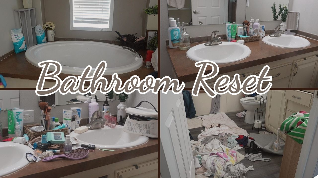 Messy Bathroom Reset + Laundry // Simple Mom Real Life Cleaning Motivation