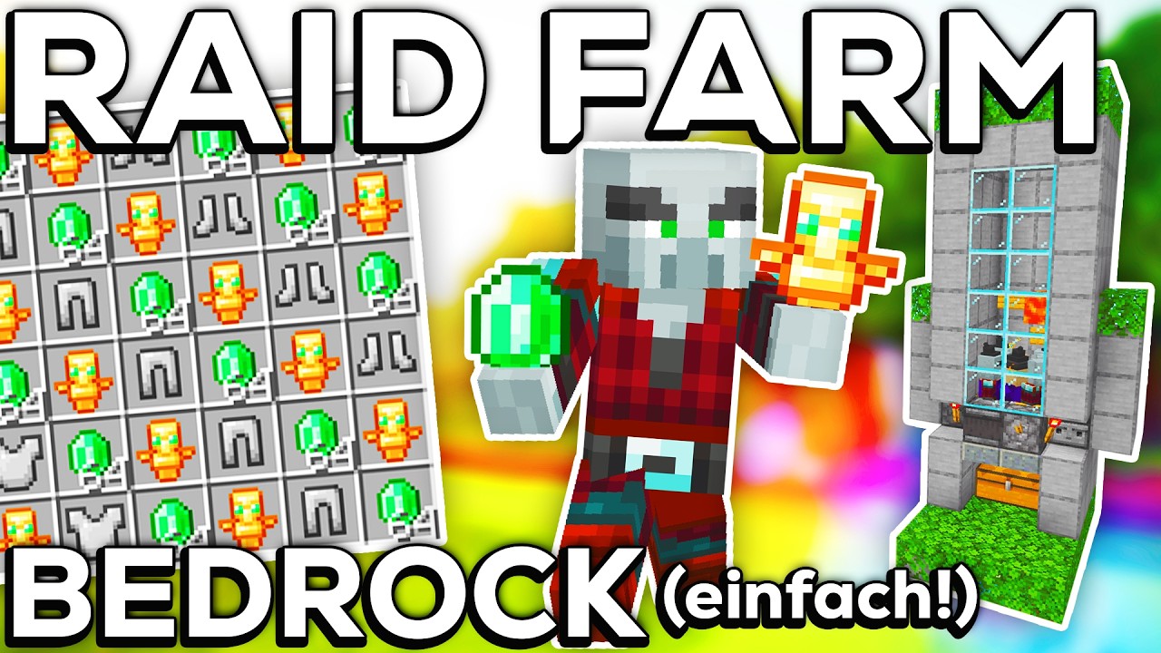 RAID FARM MINECRAFT BEDROCK 1.21