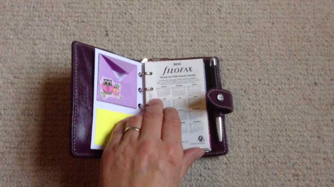 Filofax mini Malden Purple als agenda / planner set up