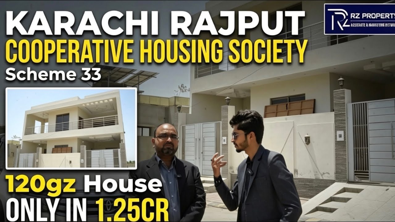 120gz Single story house only in 1.25cr | Karachi Rajput Cooperative Housing Society | Rz Property 