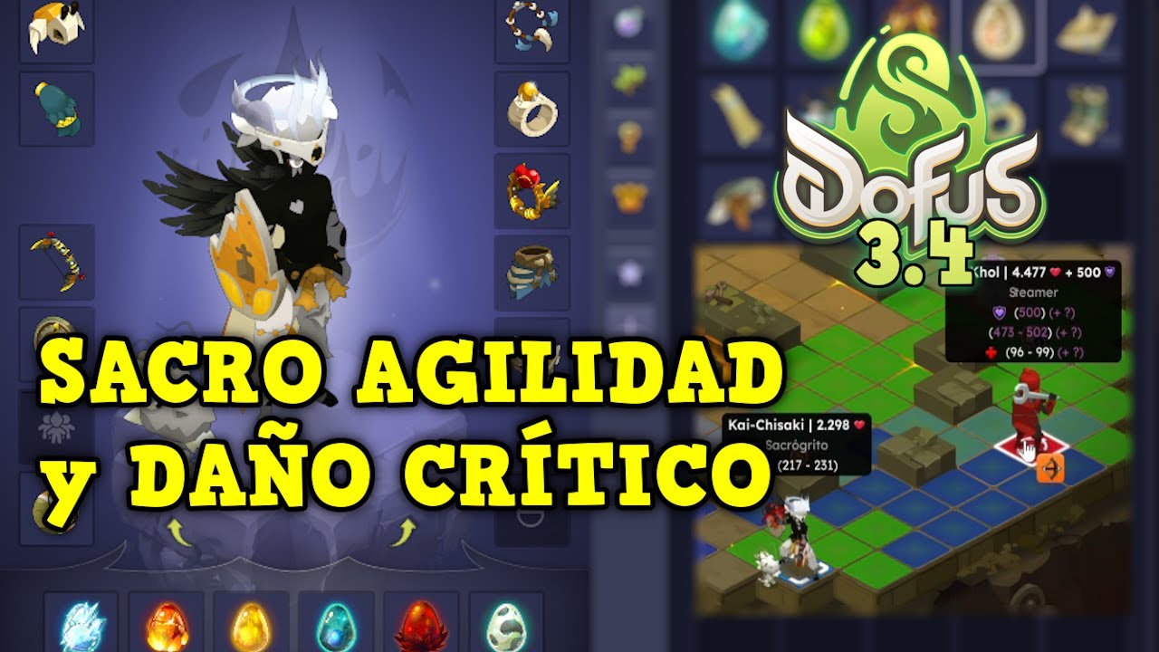 [DOFUS 3.4] EL NUEVO MEJOR SET de AGILIDAD y DAÑO CRÍTICO!! | Koliseos 1vs1 con SACRO - Kuyvros-yt