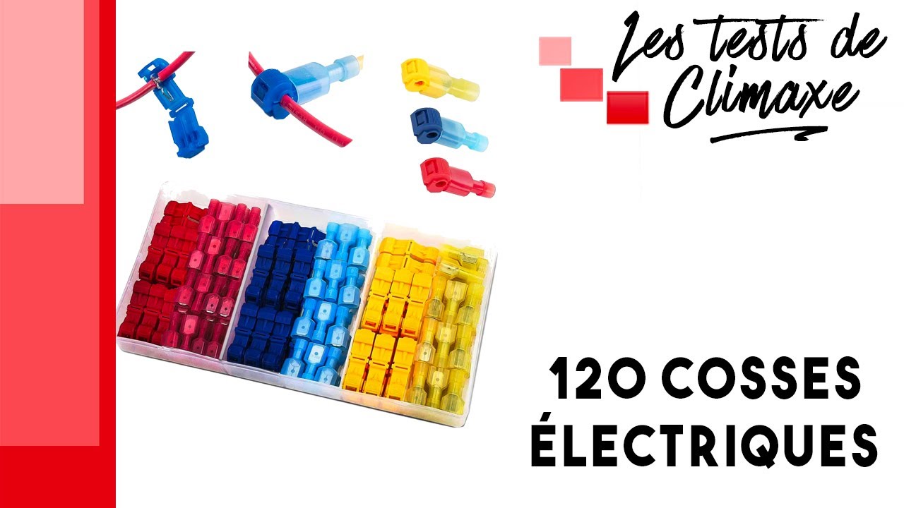 Test d'un lot de 120 cosses &eacute;lectriques (connecteurs m&acirc;les + cosses voleuses/connecteurs rapides)