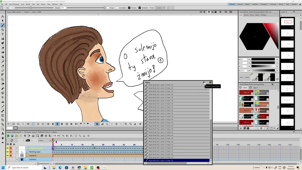 OpenToonz - How to copy & paste  (selected item) only (raster level) - tutorial EN (2026)