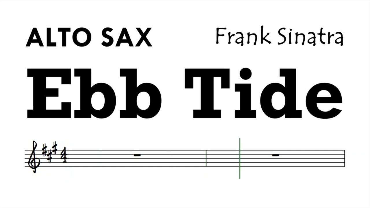 Ebb Tide Frank Sinatra Alto Sax Sheet Music Backing Track Play Along Partitura