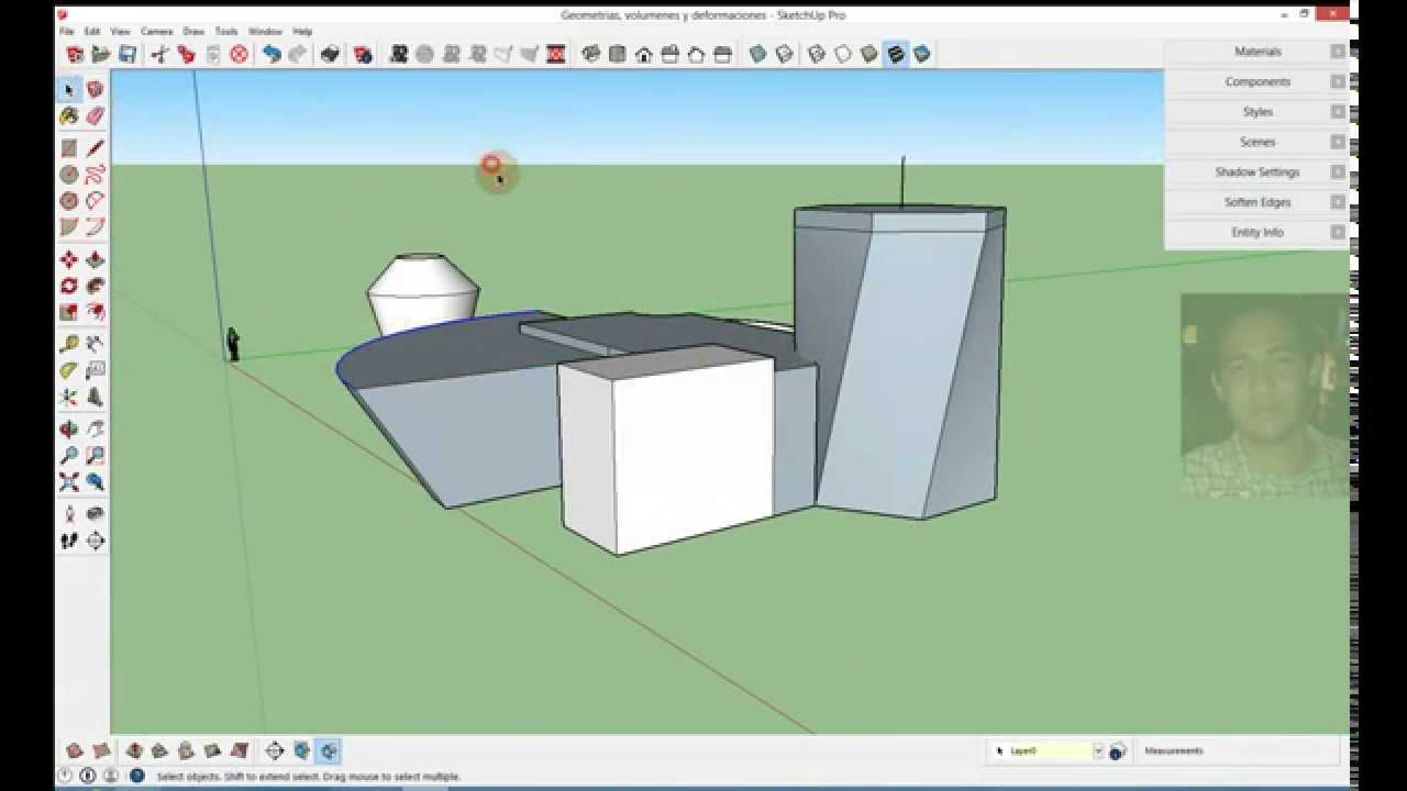 MegaCursos TUTORIAL SketchUp Parte 3 Geometrias, Volumenes y Deformaciones