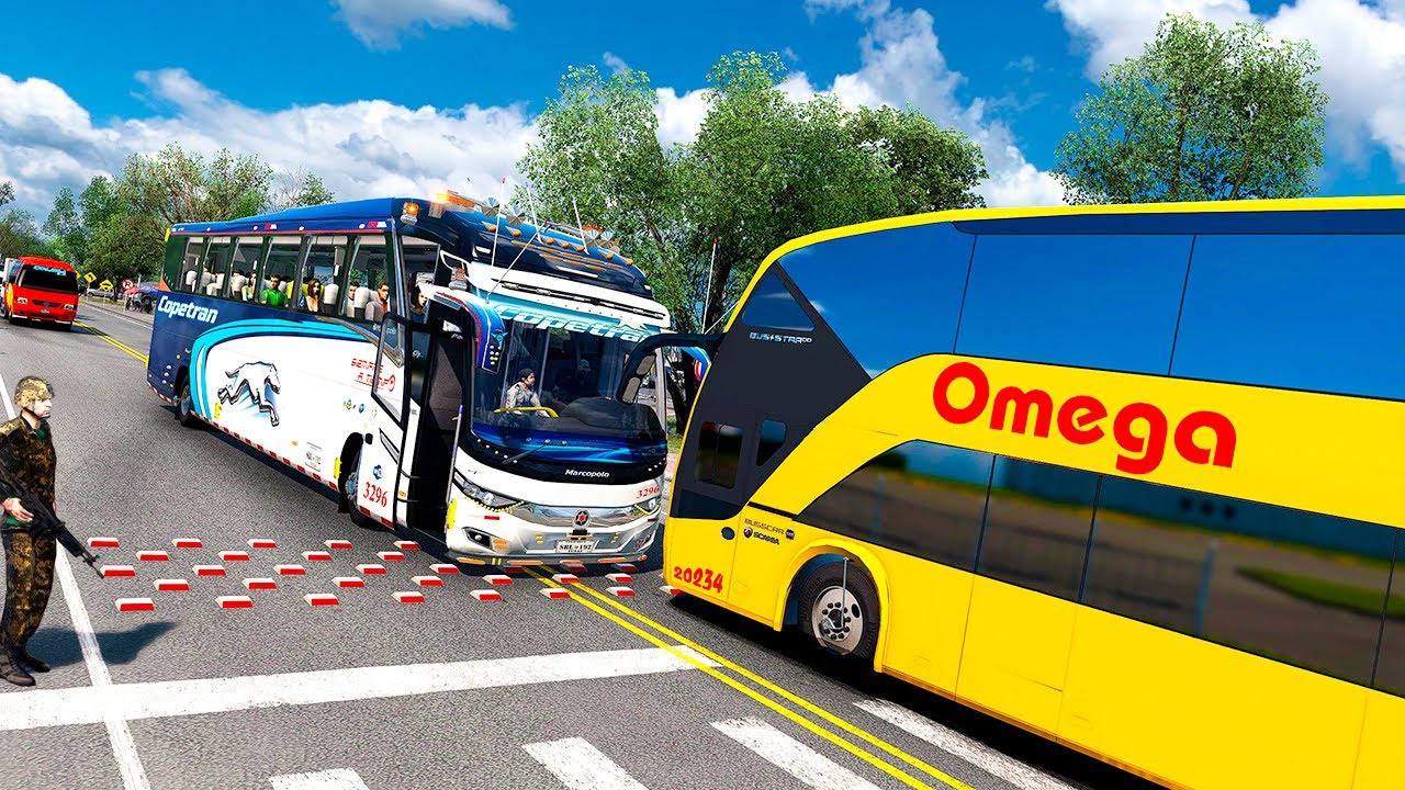 💣 Choque Entre Dos Buses en Colombia Por Alta Velocidad ATS MODS