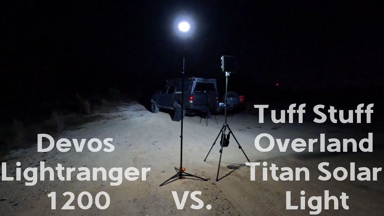 Devos Lightranger 1200 vs. Tuff Stuff Overland Titan Solar Light