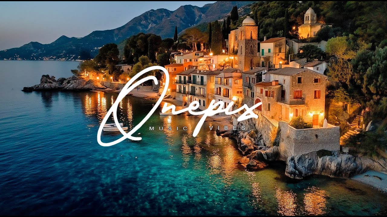 🇮🇹 Italian Riviera Aerial | Romantic Mediterranean Music & Luxury Coastal Views 🌊🏛️🎶