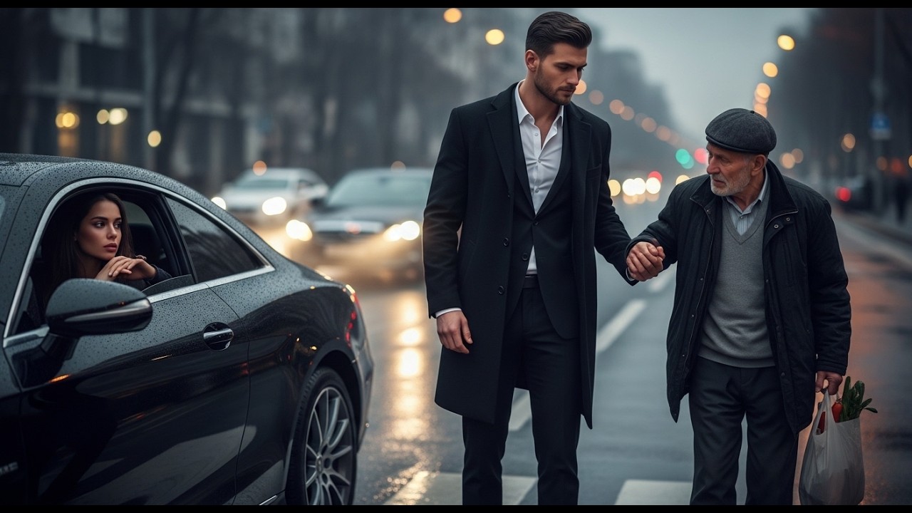 A Mafia Boss Helping Old man, but he Didn’t know Woman Sitting Car had Fallen him