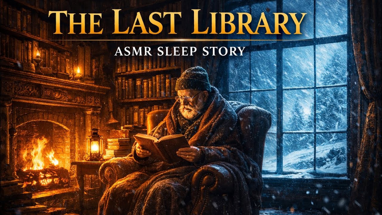 ASMR | The Last Library: Midnight Blizzard & Ancient Stories (Sleep Aid)