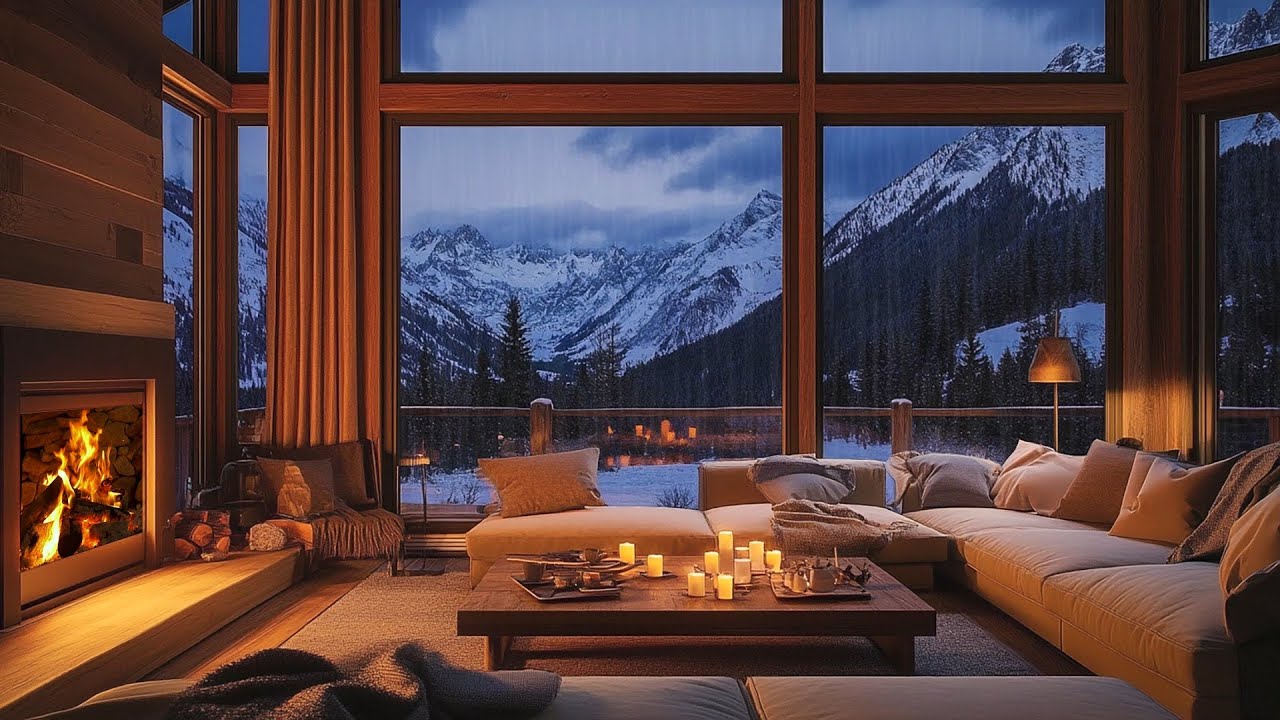 Cozy Little Corner | Rain Sound & Cozy Cabin Fireplace for Deep Sleep