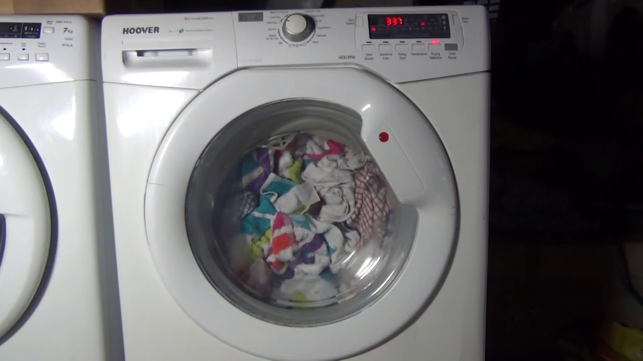 Hoover WDYNS654D Washer Dryer : Cotton cupboard dry    (Pt 1/5) sense load