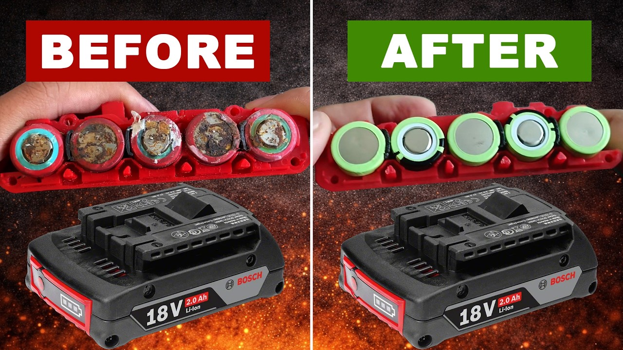 Repair Dead Bosch 18V 2.0Ah Battery | Replacement & Upgrade to 3.4Ah (18650 NCR18650B)