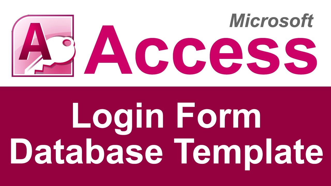 Microsoft Access Login Form Database Template