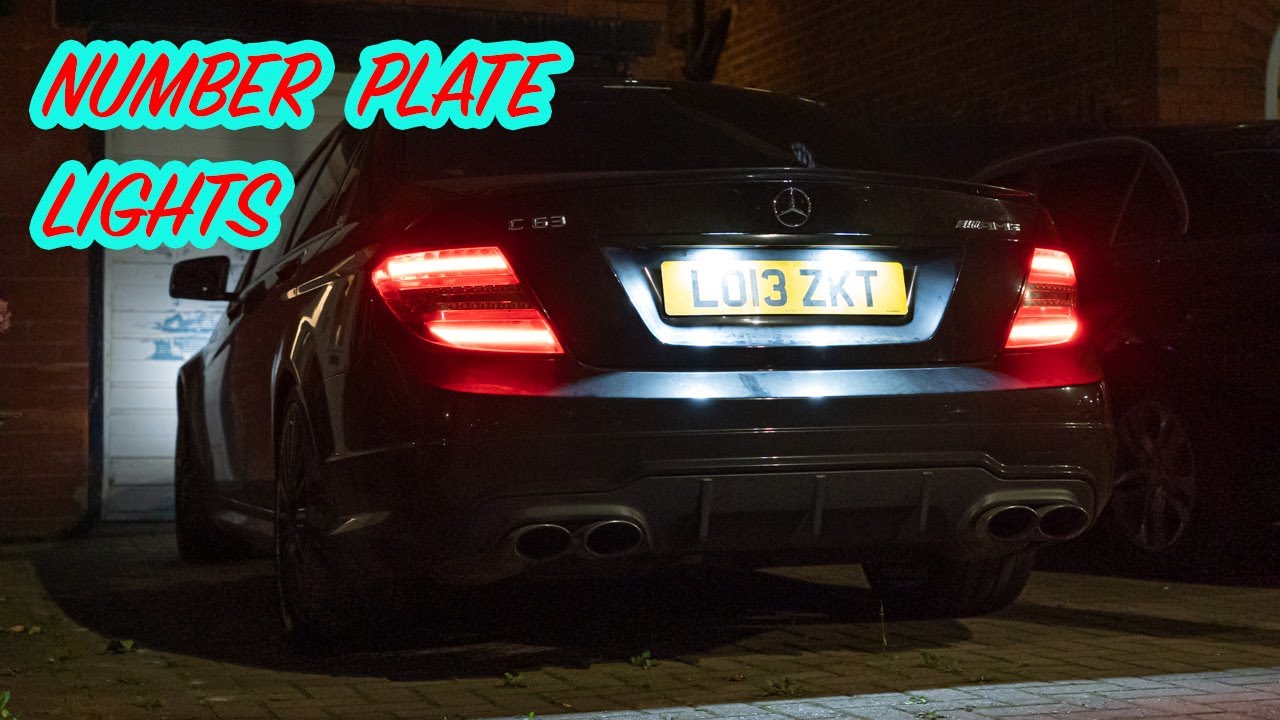 How To Change Number Plate Lights Mercedes Benz W204