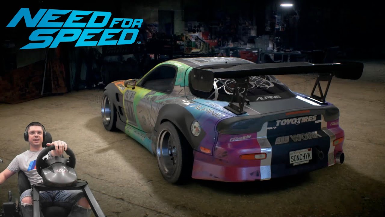Обузданная Рыкса (Mazda RX-7) Need For Speed 2016 на руле Fanatec Porsche 911 GT2