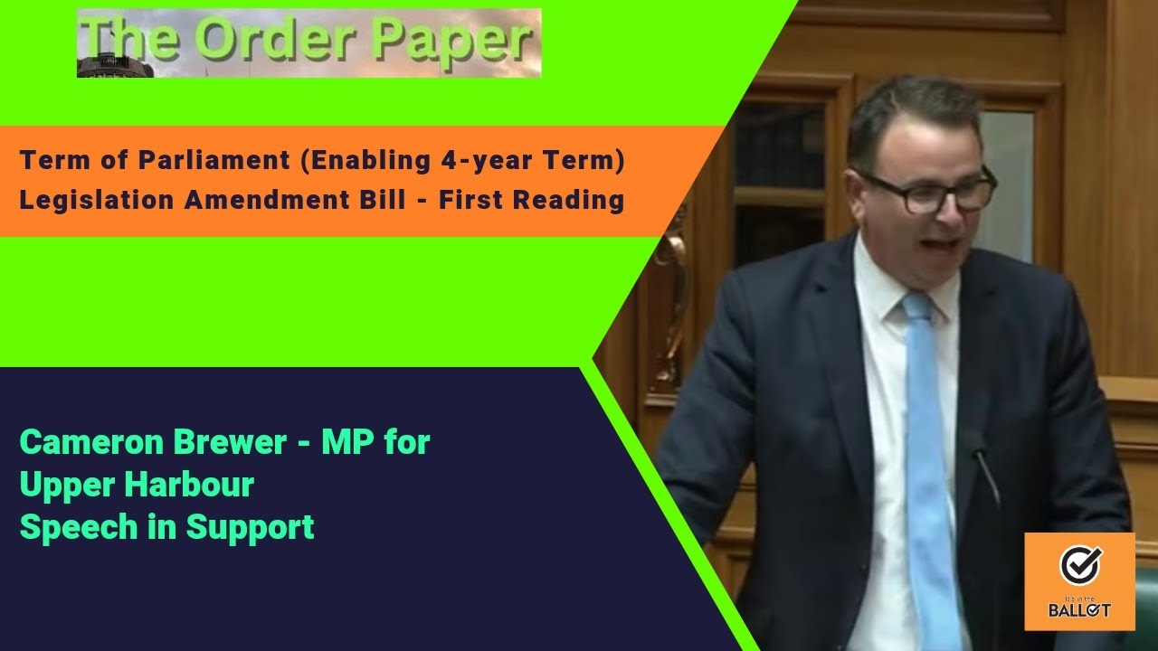 Cameron Brewer on the Term of Parliament (Enabling 4-year Term) Legislation AB - First Reading