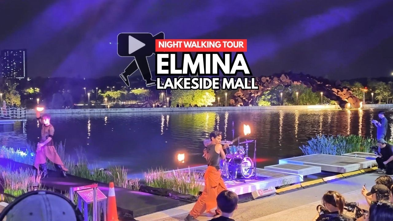 Elmina Lakeside Mall 🇲🇾 on fire | Fire & flaming skirt performance, fashion show.