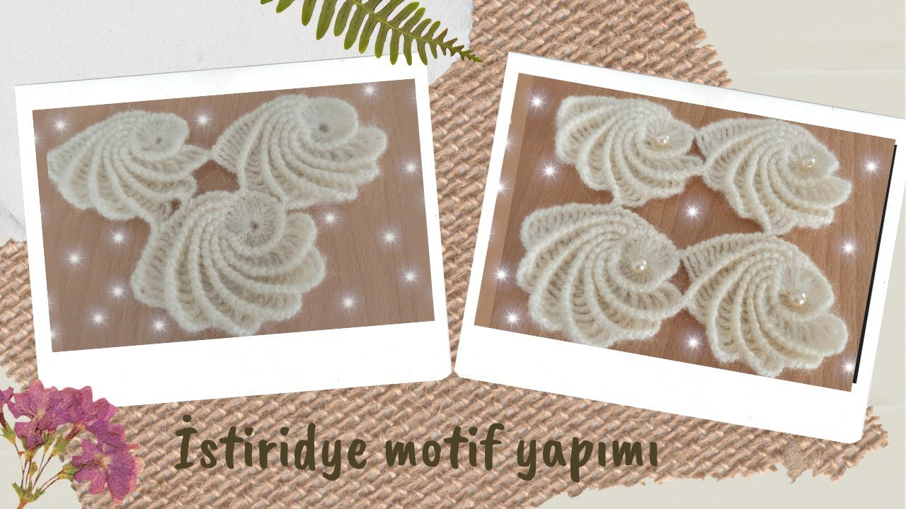 İstiridye (midye)motifli şal yapımı.