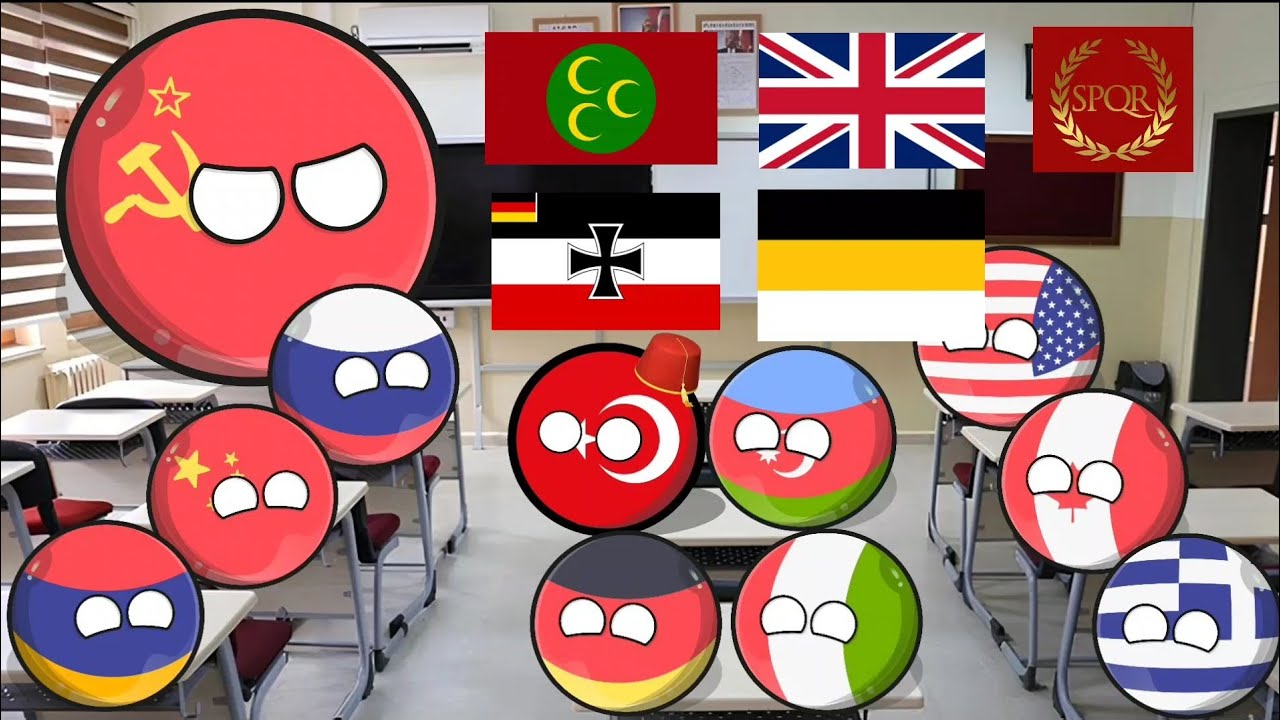 &Uuml;lkeler Okulda part 50: En G&uuml;&ccedil;l&uuml; İmparatorluklar (Countryballs T&uuml;rk&ccedil;e Animasyon)