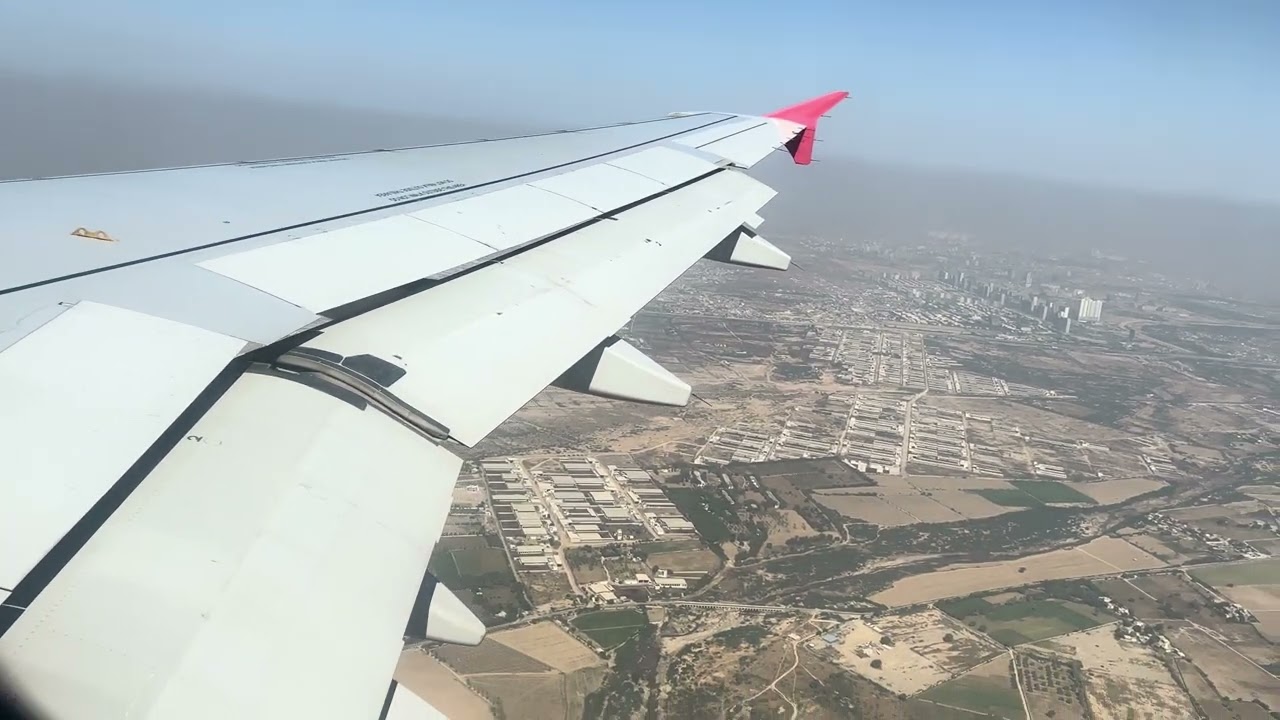Flying Over Karachi & Landing at Jinnah International Airport | Aerial Views #karachi #cityoflights