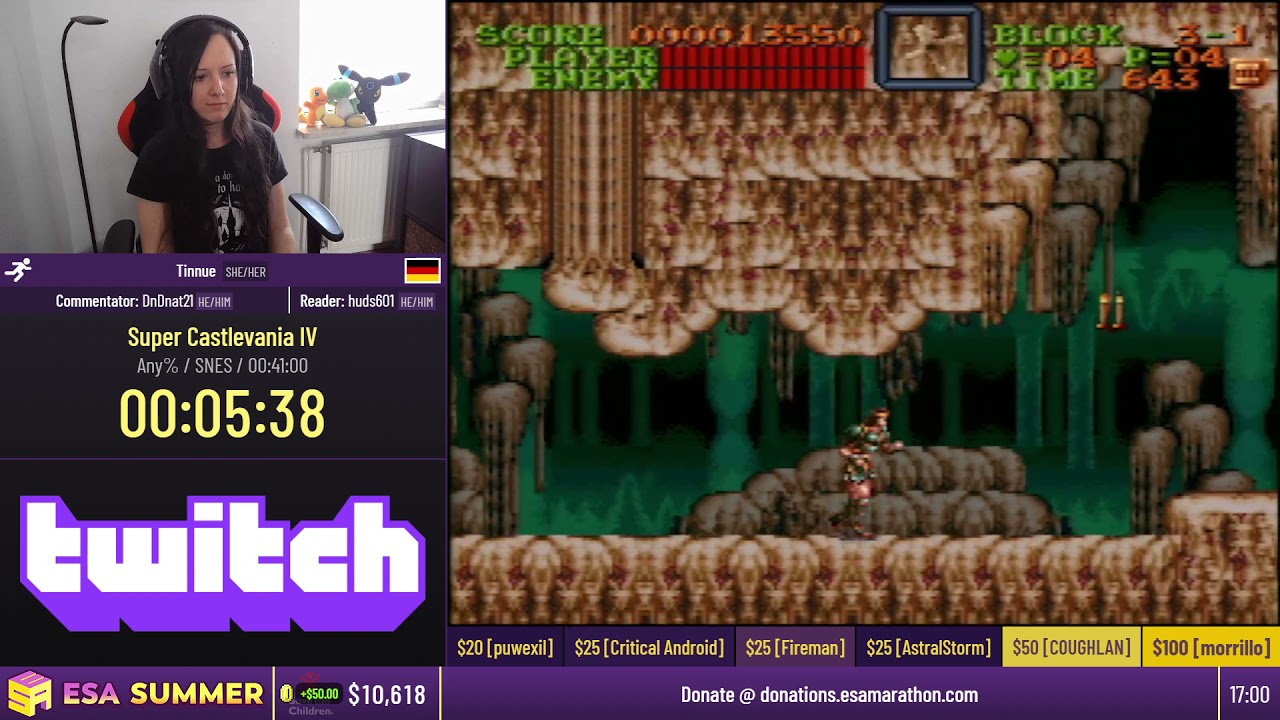 Super Castlevania IV [Any%] by Tinnue - #ESASummer21