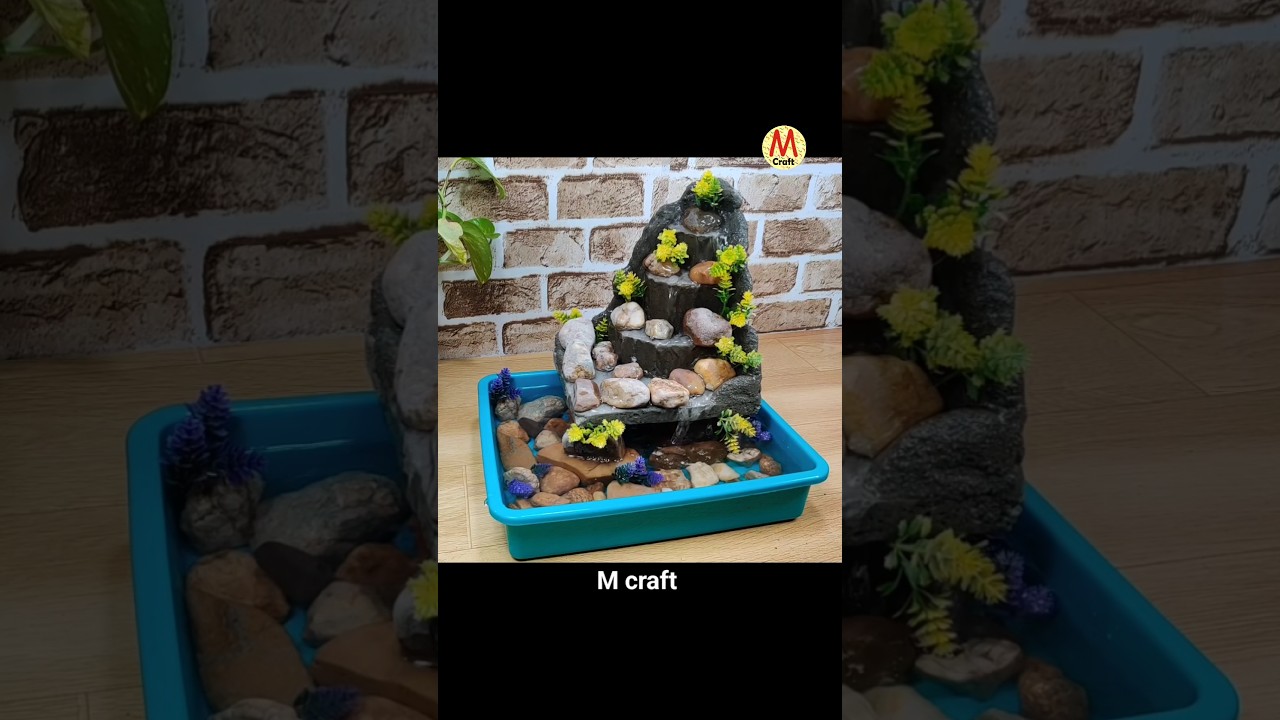 So easy cemented waterfall fountain