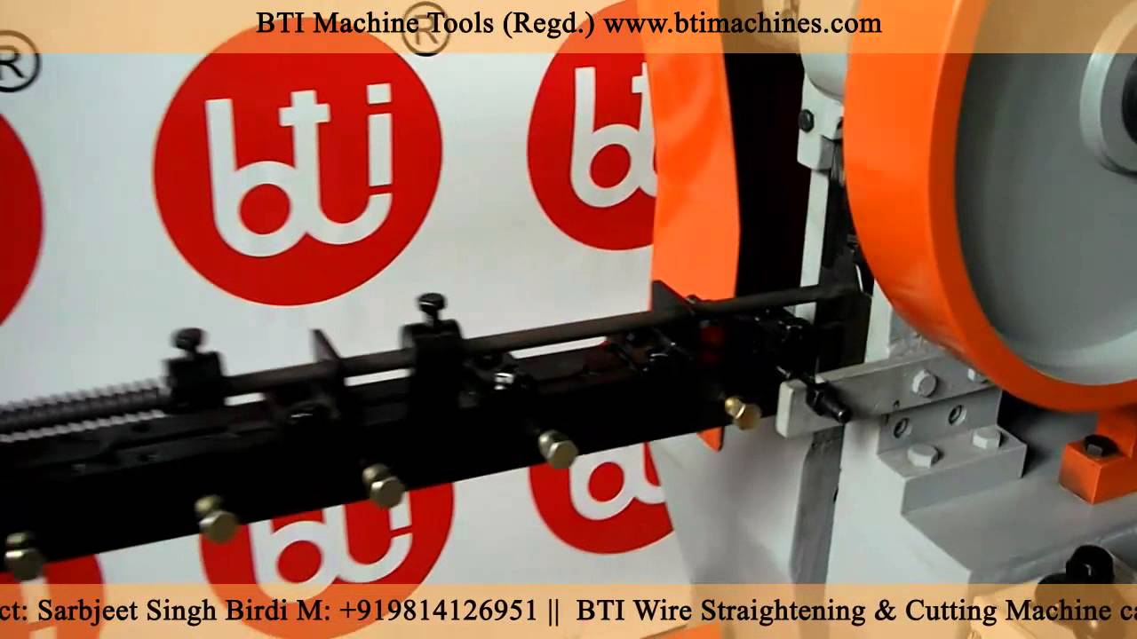 BTI Wire Straightening & Cutting Machine capacity Upto 6MM Ø