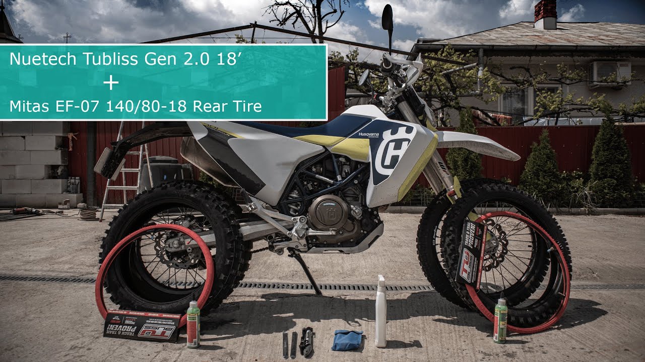 Husqvarna 701 Enduro LR (2020) - Nuetech Tubliss and Mitas EF-07 140/80 Green Stripe Rear Install