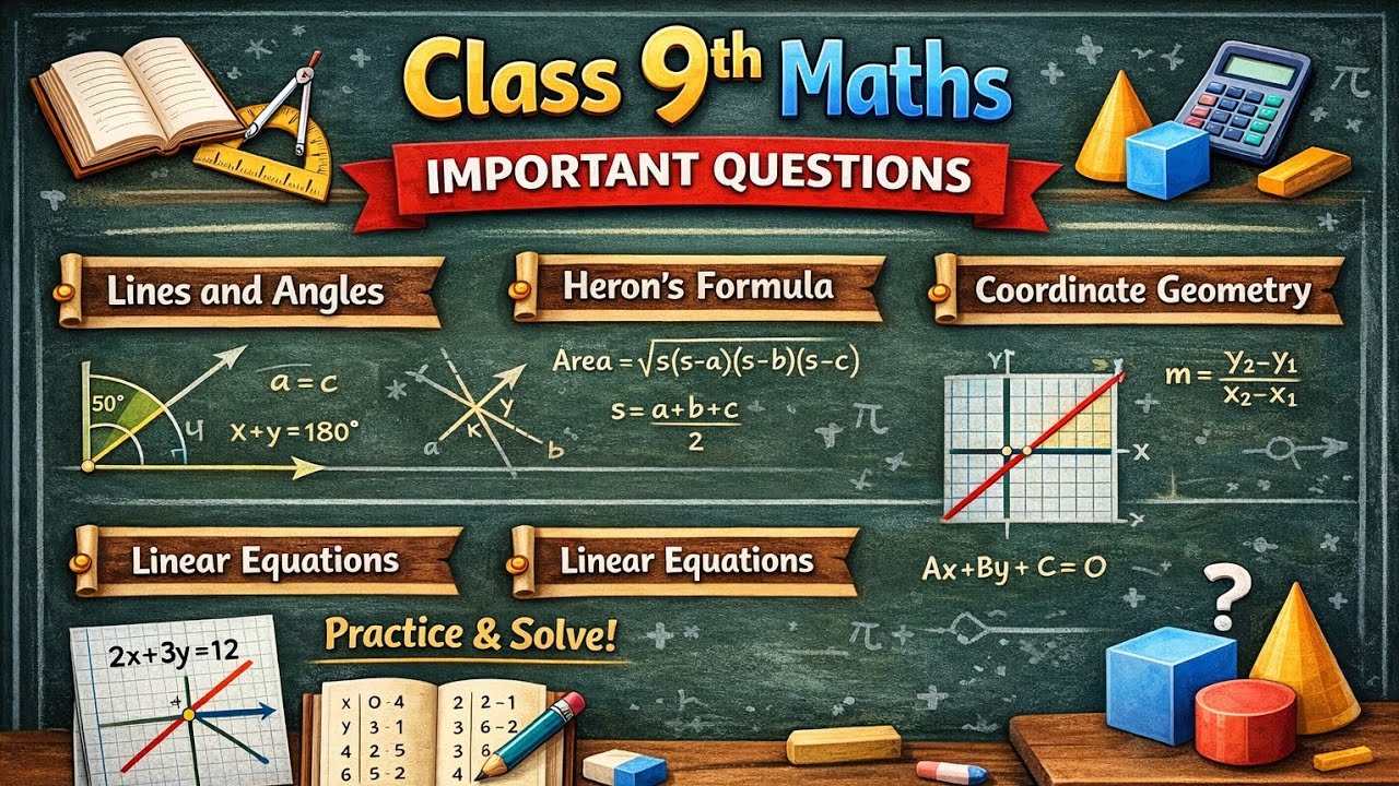 Class 9th l Maths l Important questions 