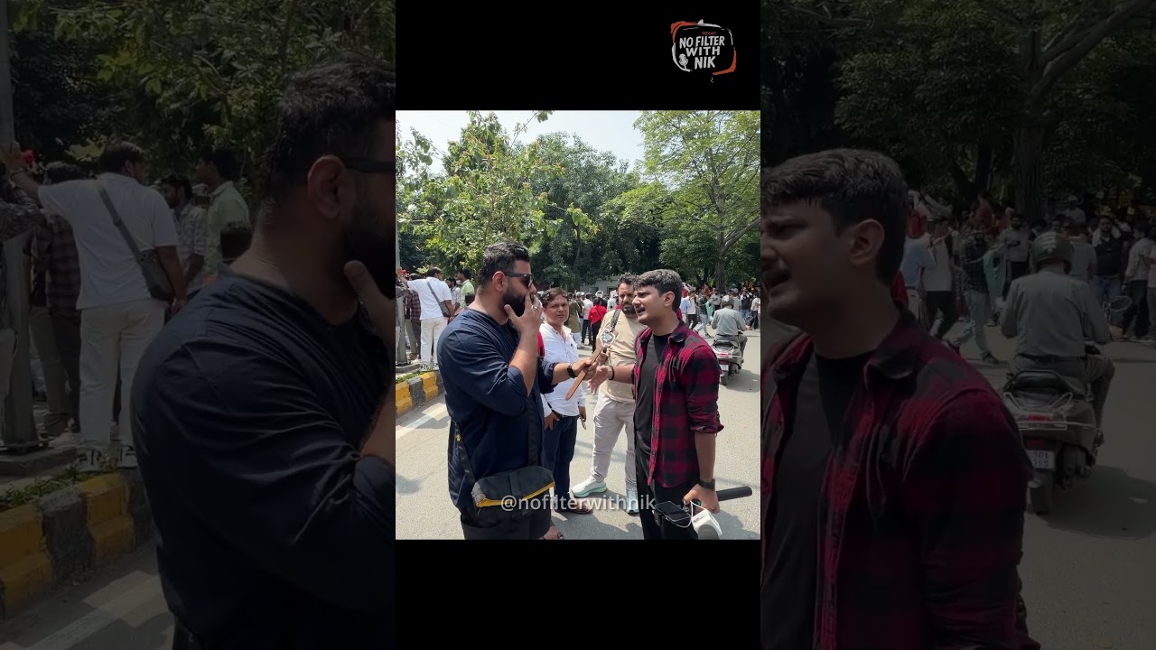 Tear gas in #RemoveReservationMovement #delhi #protest #nofilterwithnik