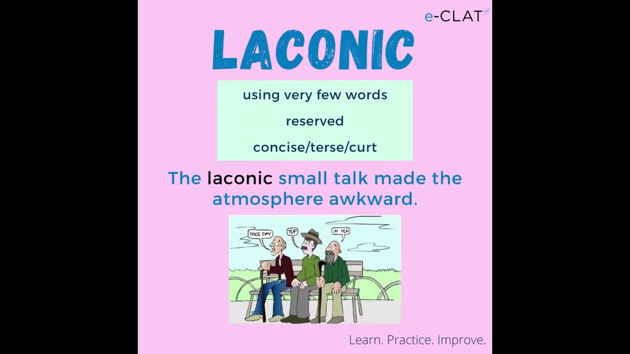 LACONIC | Word meaning | Word of the Day 38