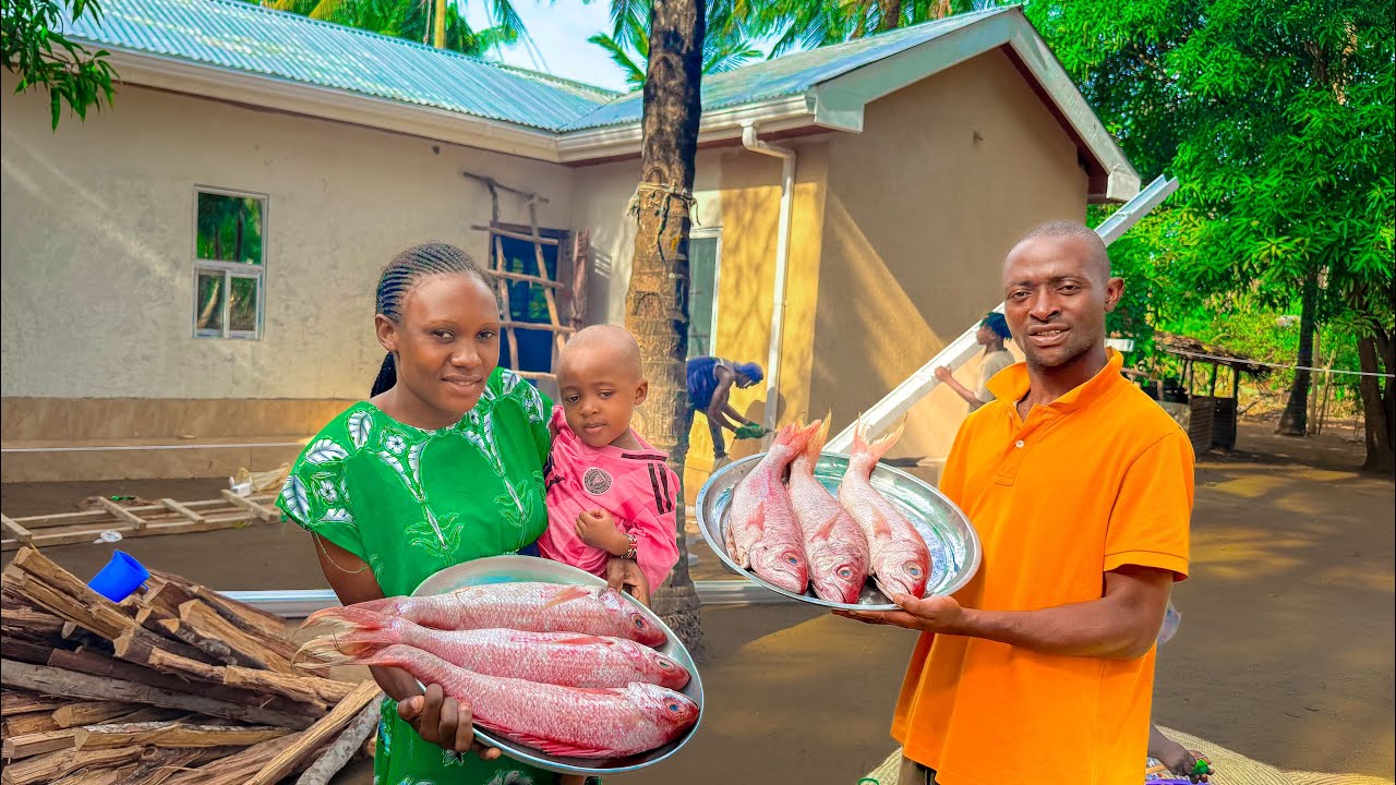 Unbelievable Makeover 🏡 | Gutters Installation & Red Snapper with Biryani Rice🍚🐟Dream Home in Africa