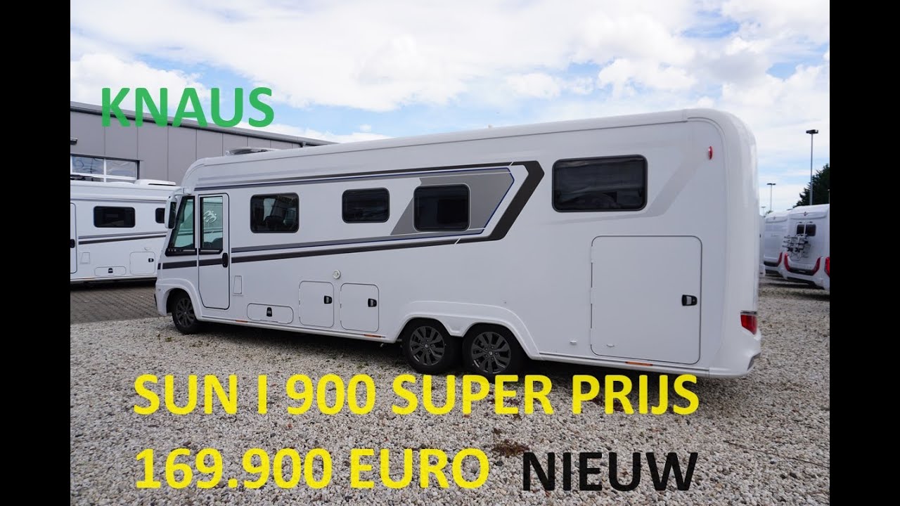 Knaus grootste nieuwe mega en luxe Integraal camper Sun I900. Een goedkope camper in zijn klasse.