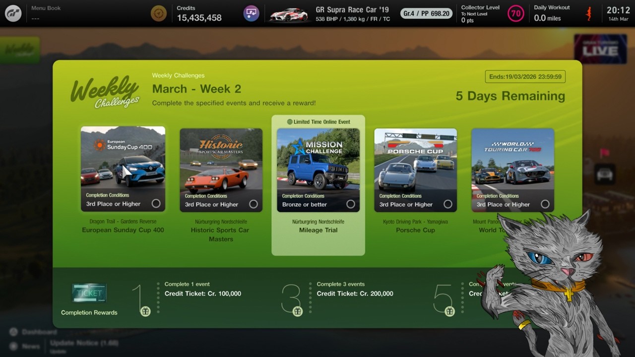 Gran Turismo 7 Ps4 Weekly Challenge 2026 March Week 2 All Events