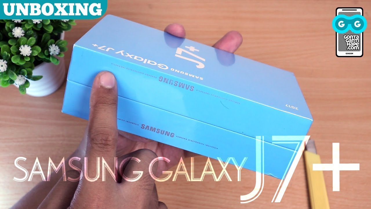 Unboxing Samsung Galaxy J7+ (J7 Plus) - Dual Kamera & Face Unlock ala Samsung