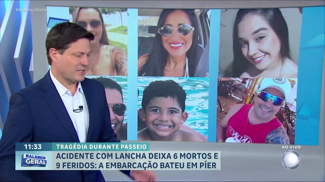 Embarcação tomba e deixa 6 mortos; mãe e filho morrem em aniversário