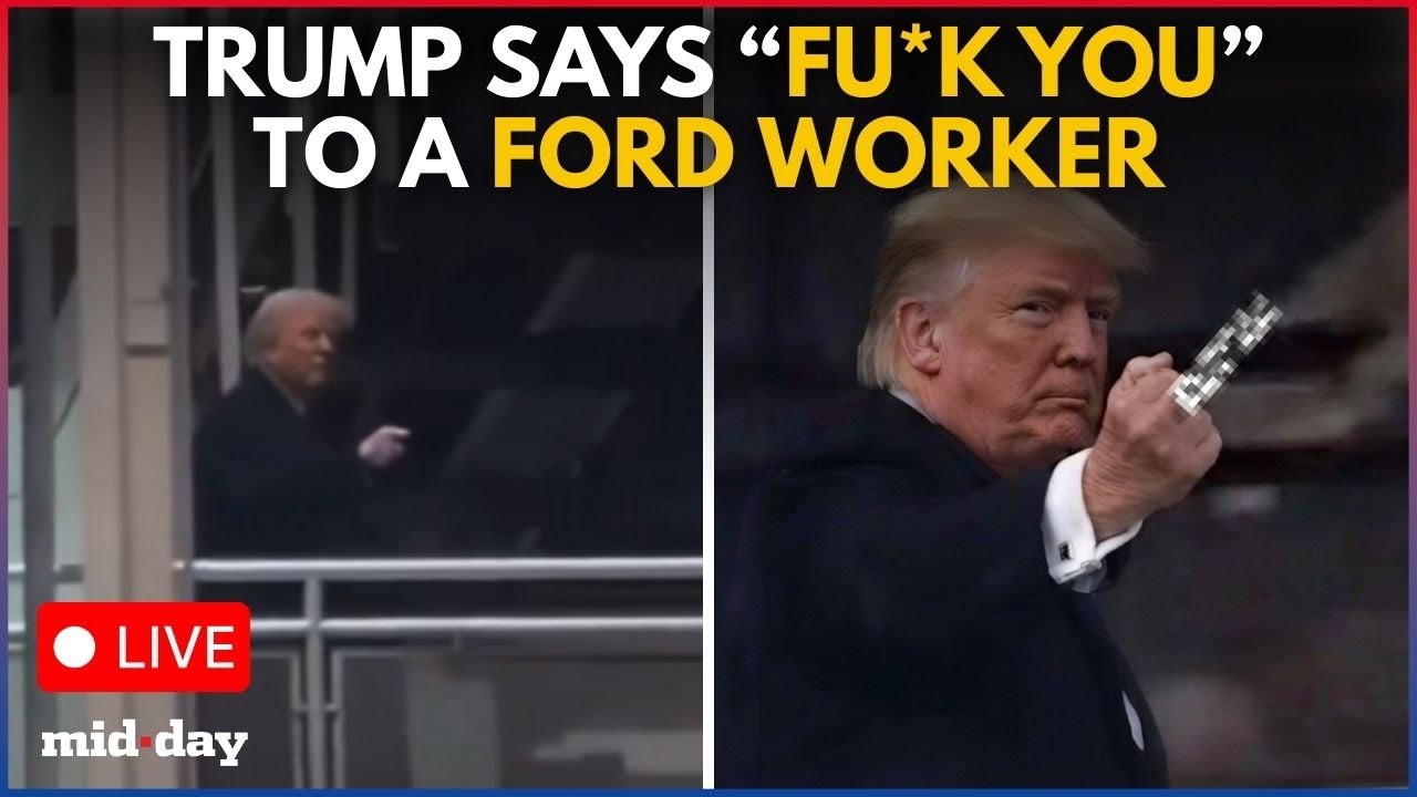 LIVE: Trump FLIPS OFF Ford Worker After Being Called "Pedophile Protector" - Obscenity Caught on Cam