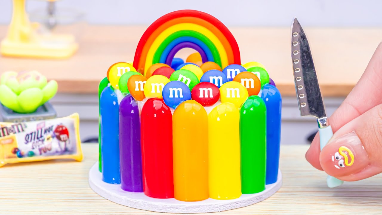 Best Miniature Rainbow Cake Decorating Ideas🔥Amazing Rainbow Jelly Cake Dessert🔥By Baking Yummy