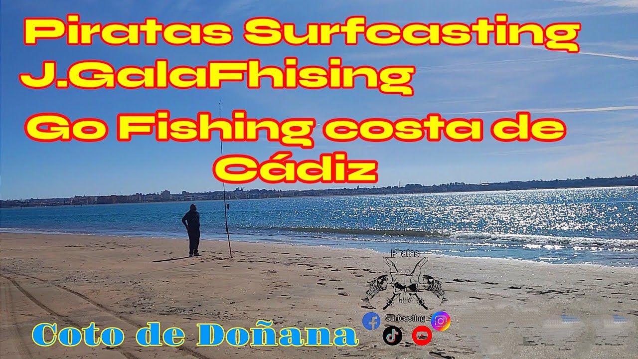 Surfcasting Coto Doñana 🎣 con Go Fishing, J.GalaFishing‼️Capturas al Vivo🐟‼️