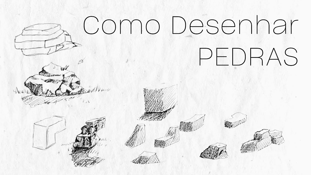 Como Desenhar PEDRAS - Vou Te Coutar