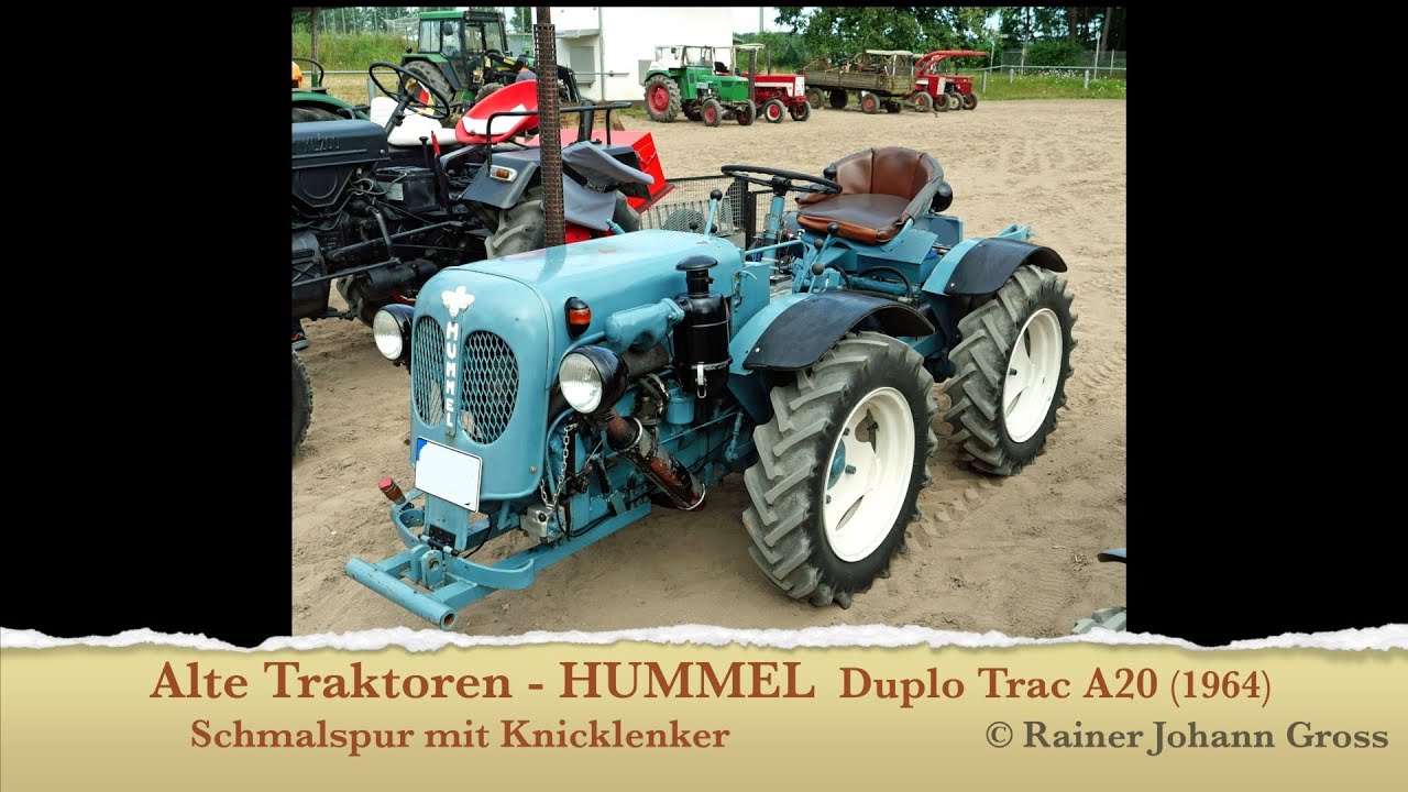 Alte Traktoren - HUMMEL  Duplo Trac A20 (1964) Schmalspur mit Knicklenker