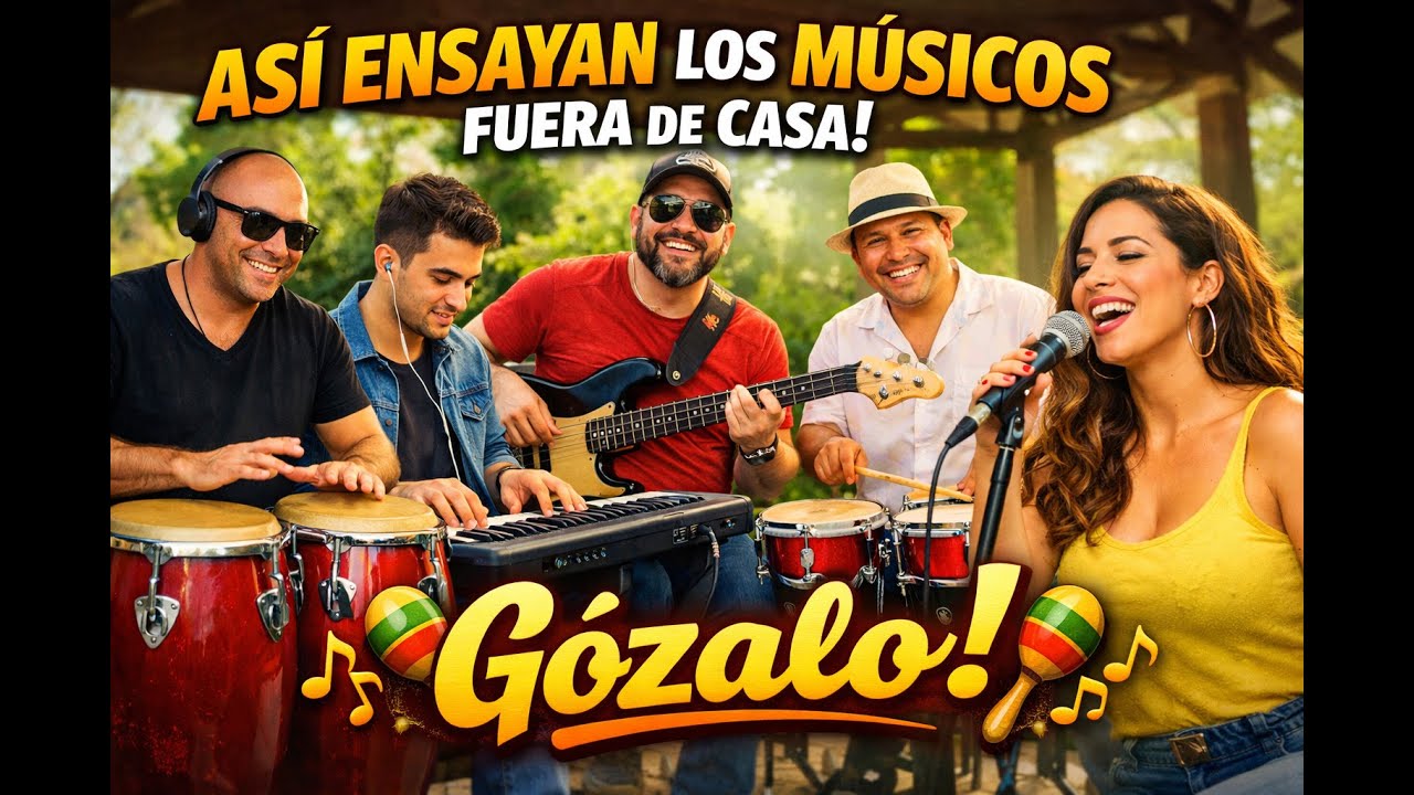 Así Ensayan los Músicos Cuando Están Fuera de Casa | Congas, Piano y Sabor y Más🔥🎶