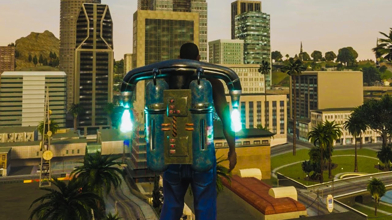 Jetpack Gameplay - GTA San Andreas Definitive Edition (GTA Trilogy Remastered)