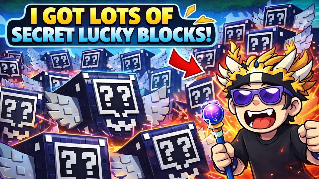 I opened 100 of secret lucky blocks 