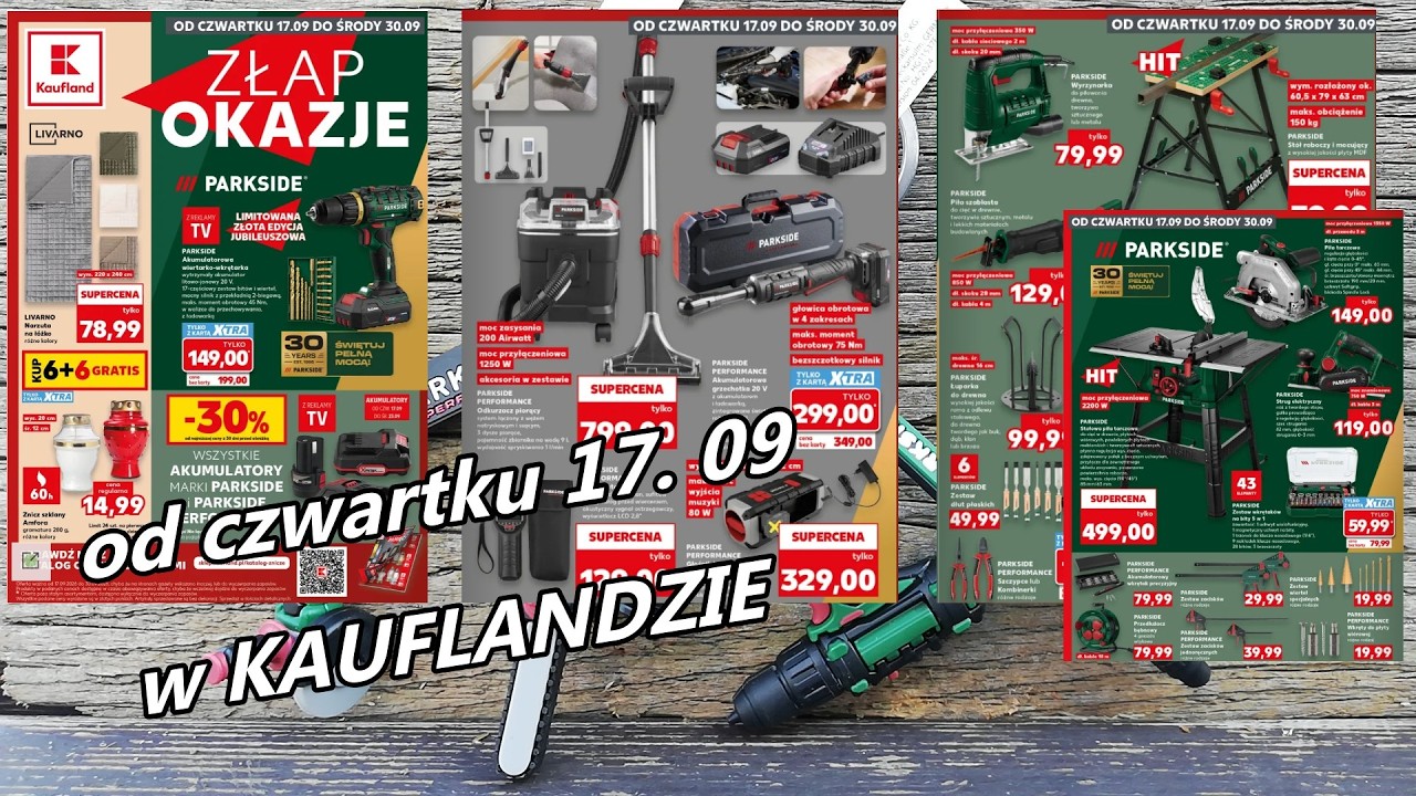 Nowa Gazetka KAUFLAND od 17.09 🛠️ Narzędzia Parkside i Performance &ndash; Co WARTO kupić?